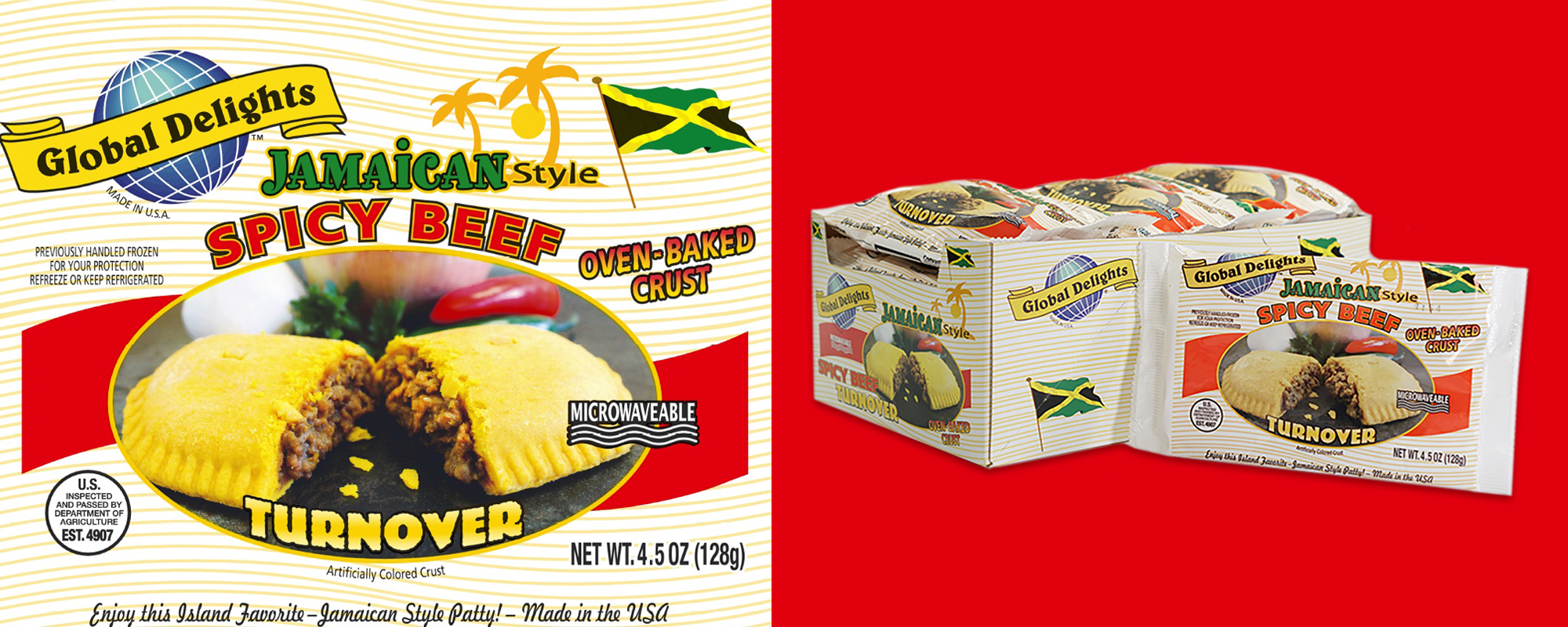 Jamaican Style Spicy Beef Turnover - Caribbean Products